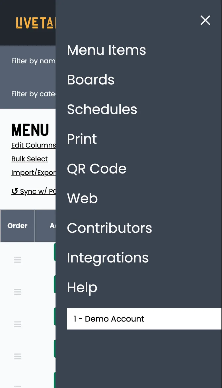 Before: the old phone menu